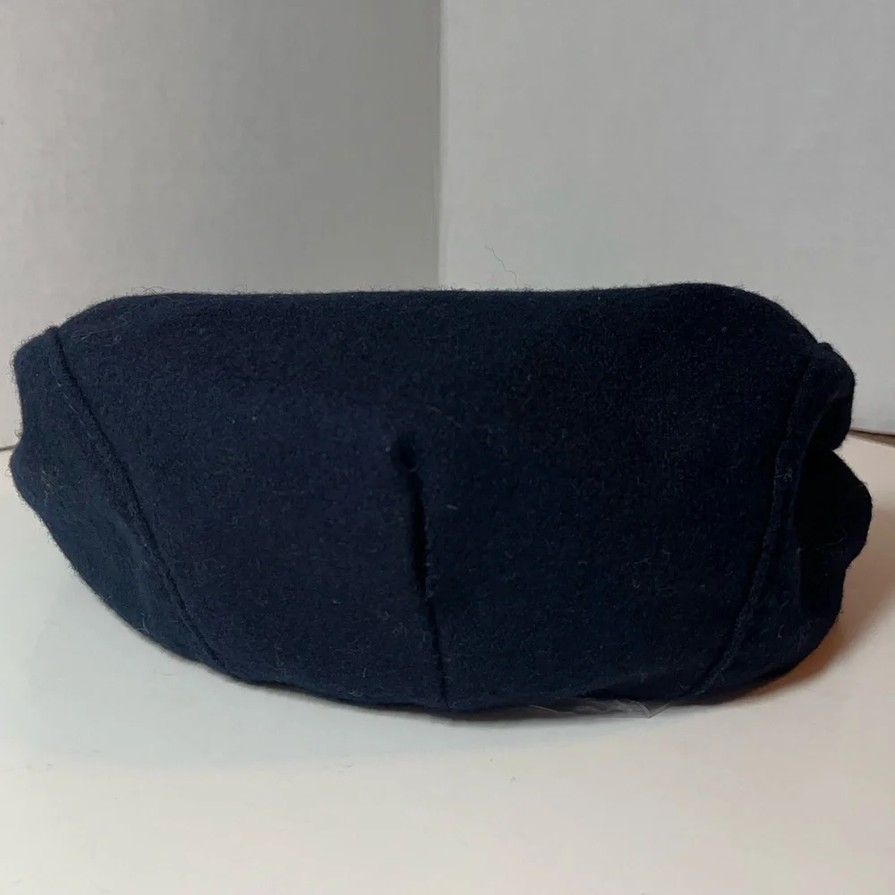Vintage 1980’s Pendleton Navy Blue Newsboy Cap with Snap Down Brim - Picture 3 of 10